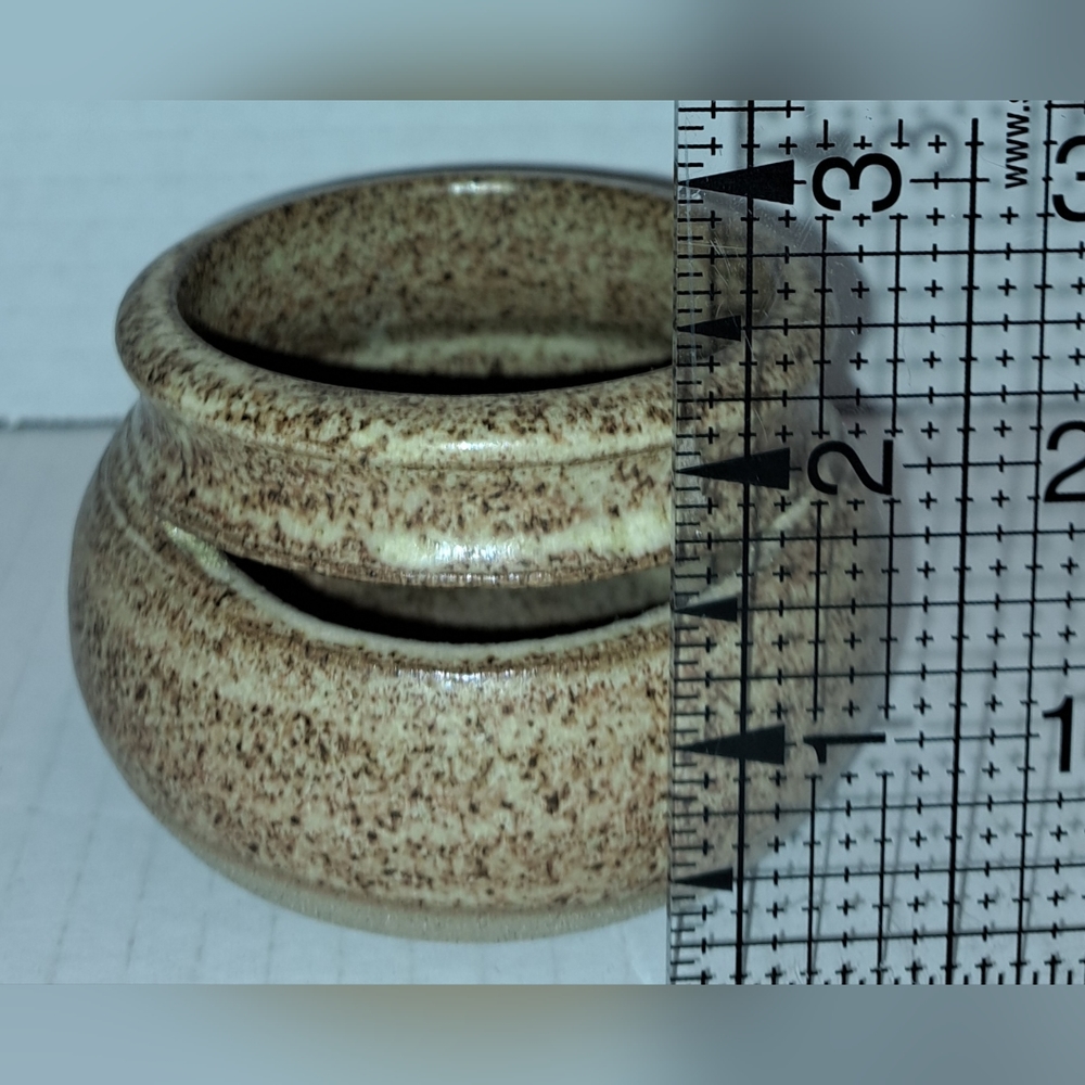 Vintage Hand Thrown Studio Pottery Egg Separating Bowl